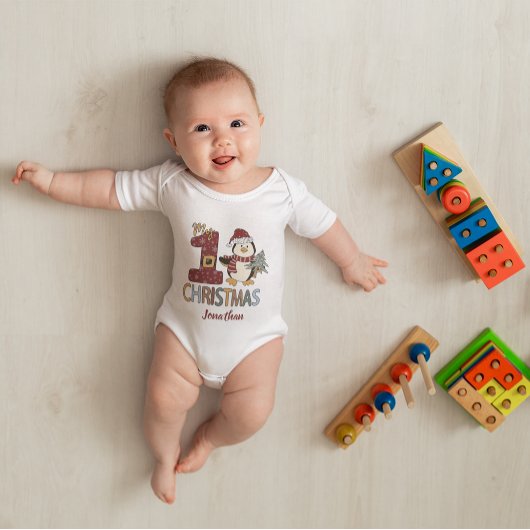 Aangepast kerstcadeautje voor baby romper