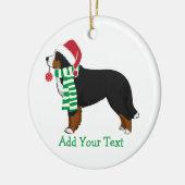 Aangepast kerstfeest Bernese Mountain Holiday Dog Keramisch Ornament (Links)