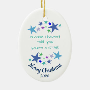 Aangepast kerstfeest Je bent een sterrenaanmoedigi Keramisch Ornament