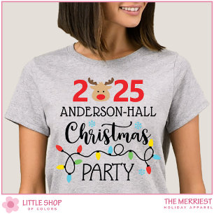 Aangepast kerstfeest voor het gezin t-shirt