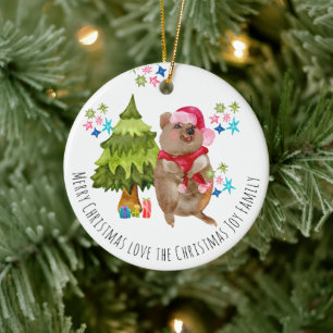 Aangepast kerstkeramisch keramisch keramisch keram ornament