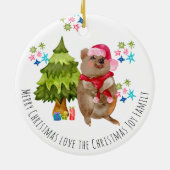 Aangepast kerstkeramisch keramisch keramisch keram ornament (Achterkant)