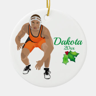 Aangepast kerstkerstornament Black - Oranje Keramisch Ornament