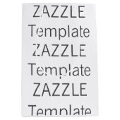 Aangepast kerstMEDIUM GLOSSY Cadeau Blank Medium Cadeauzakje (Voorkant)