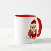 Aangepast kerstmeisje cartoon Mok (Voorkant rechts)