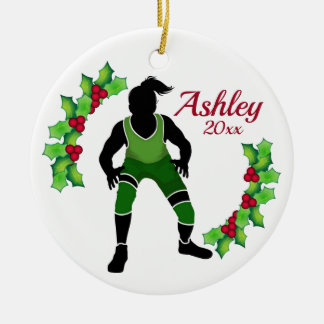 Aangepast kerstornament Green Keramisch Ornament