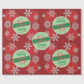 Aangepast kerstpapier cadeaupapier (Vlak)