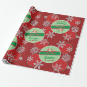 Aangepast kerstpapier cadeaupapier (Uitgerold)