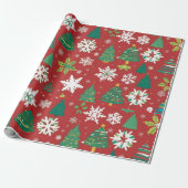 Aangepast kerstpapier cadeaupapier (Uitgerold)