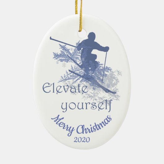 Aangepast kerstselectieteken, Inspirerend Keramisch Ornament (Achterkant)