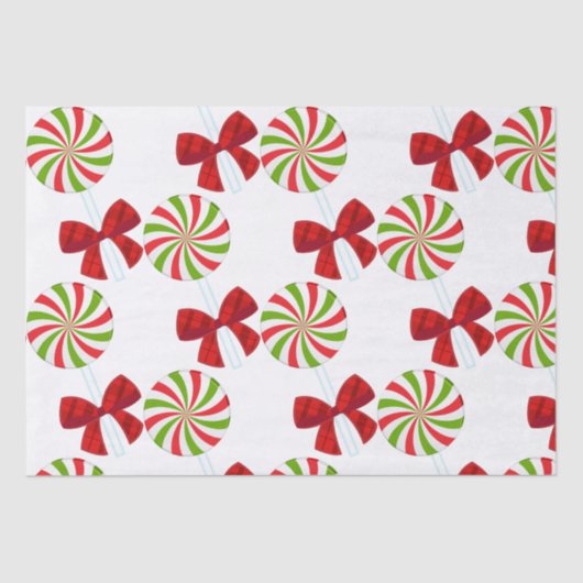 Aangepast kerstSnoep en overeenkomende Teddy Bear Tissuepapier (Voorkant)