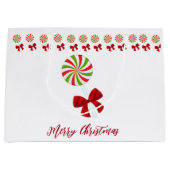 Aangepast kerstsnoepriet groot cadeauzakje (Voorkant)