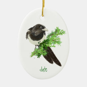 Aangepast kersttasschilderversiering keramisch ornament