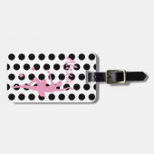 Aangepast Kind Ballerina bagagelabel Cute Pink (Voorkant horizontaal)