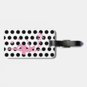 Aangepast Kind Ballerina bagagelabel Cute Pink (Achterkant horizontaal)