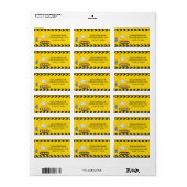 Aangepast Kinder adres kabelbouwvoertuig Etiket (Full Sheet)