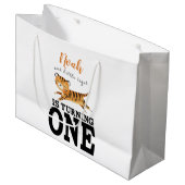 Aangepast Kinder eerste geboortedag monogram Groot Cadeauzakje (Voorkant Gekanteld)