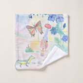 Aangepast Kinder kunstwerk, Nutcracker speelgoed, Bad Handdoek (Wasdoekje)