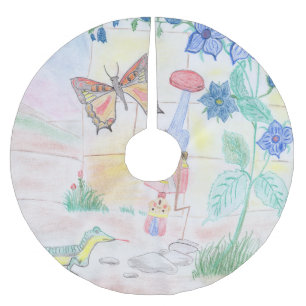 Aangepast Kinder kunstwerk, Nutcracker speelgoed,  Kerstboom Rok