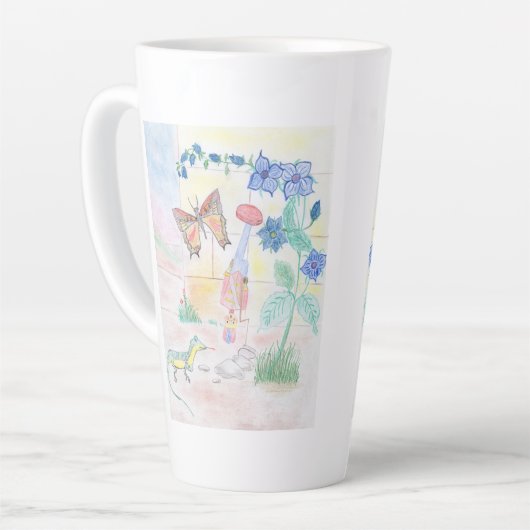 Aangepast Kinder kunstwerk, Nutcracker speelgoed,  Latte Mok (Linkerhoek)