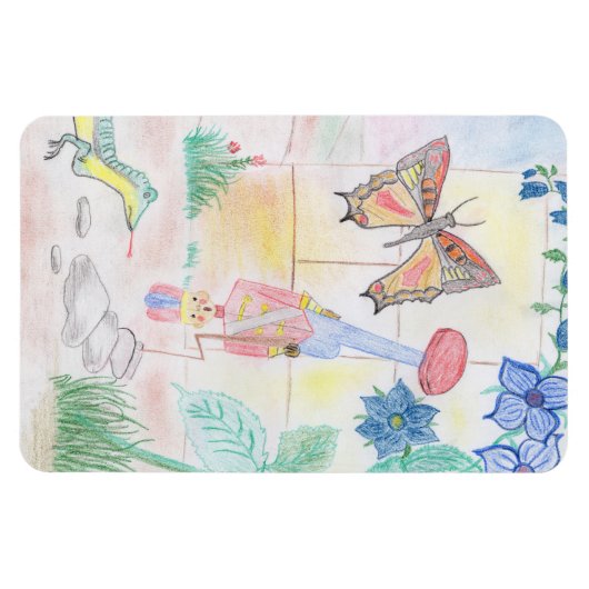 Aangepast Kinder kunstwerk, Nutcracker speelgoed, Magneet (Horizontaal)