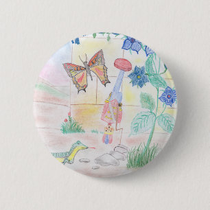 Aangepast Kinder kunstwerk, Nutcracker speelgoed,  Ronde Button 5,7 Cm