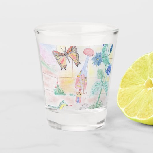 Aangepast Kinder kunstwerk, Nutcracker speelgoed,  Shot Glas (Voorkant)