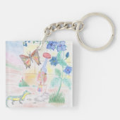 Aangepast Kinder kunstwerk, Nutcracker speelgoed,  Sleutelhanger (Achterkant)