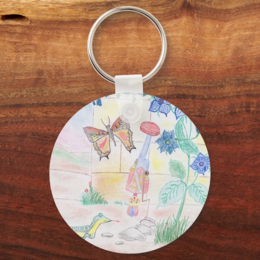 Aangepast Kinder kunstwerk, Nutcracker speelgoed,  Sleutelhanger (Voorkant)