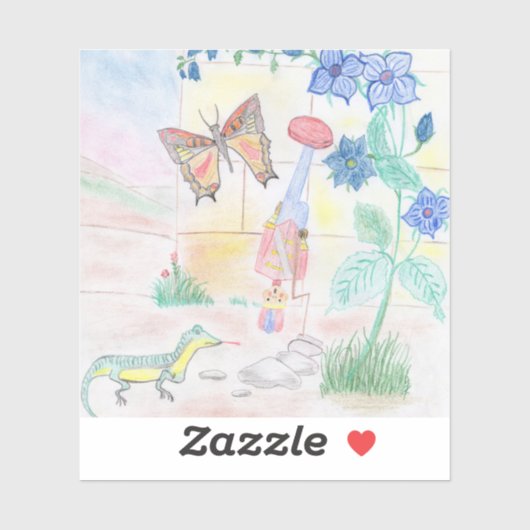 Aangepast Kinder kunstwerk, Nutcracker speelgoed,  Sticker (Vel)