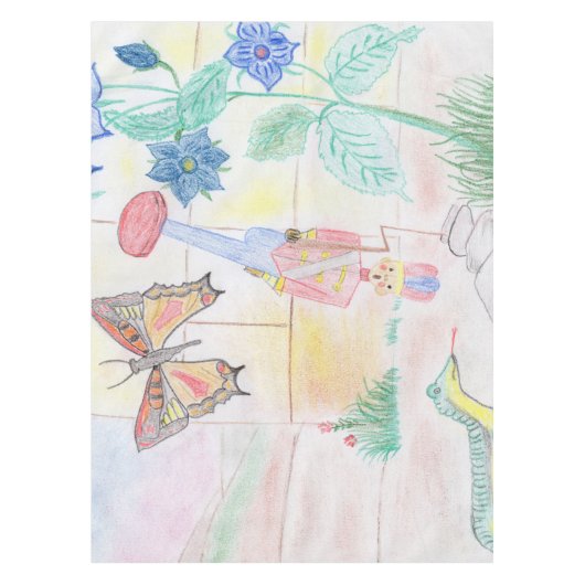 Aangepast Kinder kunstwerk, Nutcracker speelgoed,  Tafelkleed (Voorkant)