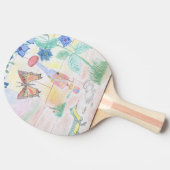 Aangepast Kinder kunstwerk, Nutcracker speelgoed,  Tafeltennisbatje (Zijkant)