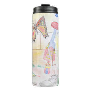 Aangepast Kinder kunstwerk, Nutcracker speelgoed,  Thermosbeker