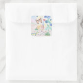 Aangepast Kinder kunstwerk, Nutcracker speelgoed, Vierkante Sticker (Tas)