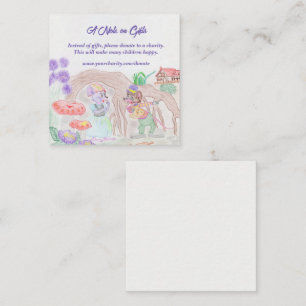 Aangepast Kinder kunstwerk, twee leuke muis, bloem Informatiekaartje