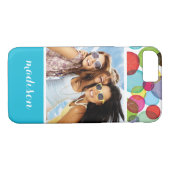 Aangepast kinder patroon met foto- en naamronden 2 Case-Mate iPhone case (Achterkant (Horizontaal))
