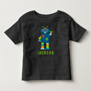 Aangepast Kinder Schattig roboboardblauw Kinder Shirts