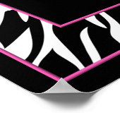 Aangepast Kinder wanddecor - Zebra en Roze Poster (Hoek)