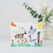 Aangepast Kinderen Art Print Briefkaart (Staand voorkant)