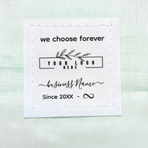 Aangepast kledinglabel naaien of haken met logo grosgrain lint