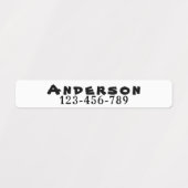 Aangepast kledinglabel voor verzorgingstehuis/kind labels (Design 1)