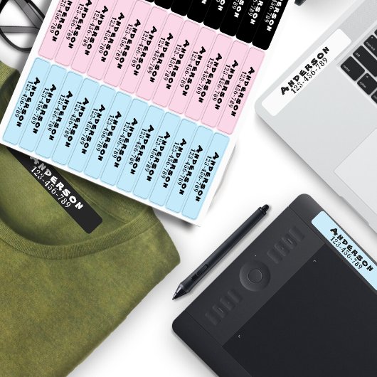 Aangepast kledinglabel voor verzorgingstehuis/kind labels