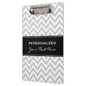 Aangepast klembord | Cool grijs chevron-patroon (Links)