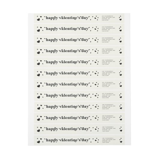 Aangepast kleurenadres voor Happy Valentin-dag ret (Vel)