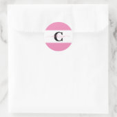 Aangepast kleurenblok ronde sticker (Tas)