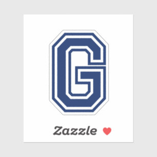 Aangepast kleurenletterwoord G sportief academisch Sticker