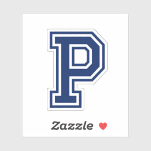 Aangepast kleurenletterwoord P sporty college lett Sticker