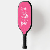 Aangepast kleurenscript, klein, maar doorschijnend pickleball paddle (Links)