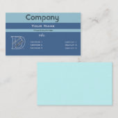 Aangepast kleurenvriendelijk blauw-rond ontwerp visitekaartje (Voorkant / Achterkant)