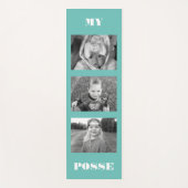 Aangepast kleurenzwart-wit fototurquoise yogamat (Voorkant)